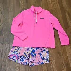 Vineyard Vines Neon Shep Shirt Sweatshirt Sz M Prep Preppy Old Money Classic